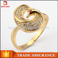 Professional Factory 14K Gold jewellery in bali AAA Cubic zirconia stone brass jewelry ring for girls